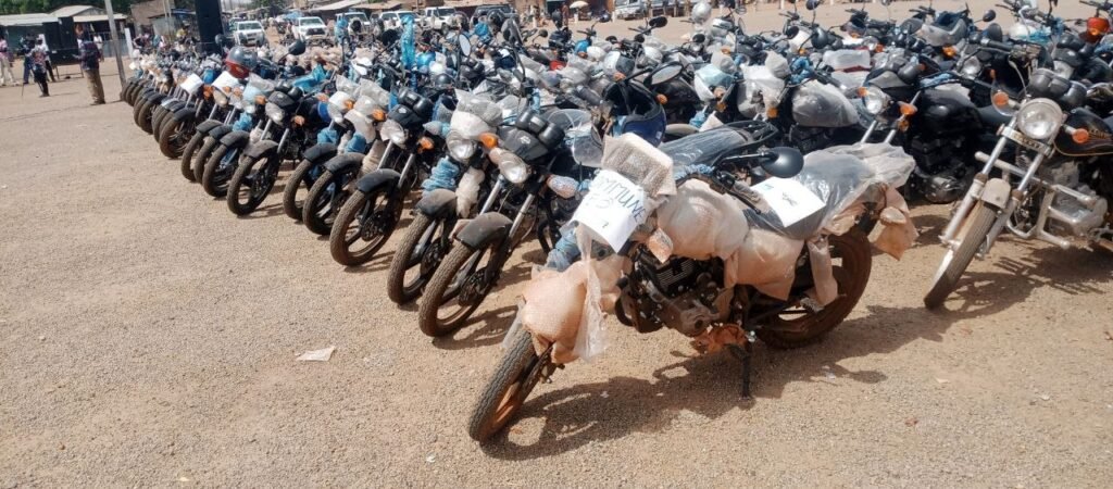 Les motos mobilisées par les populations